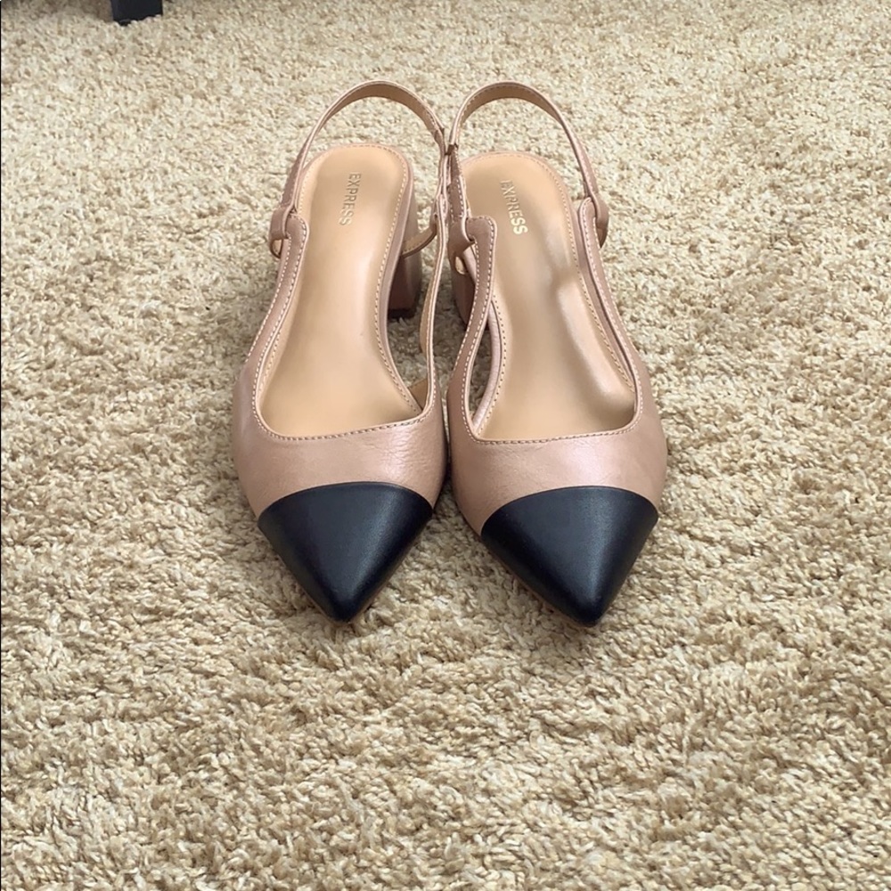 Express two tone shoes sandals/heels